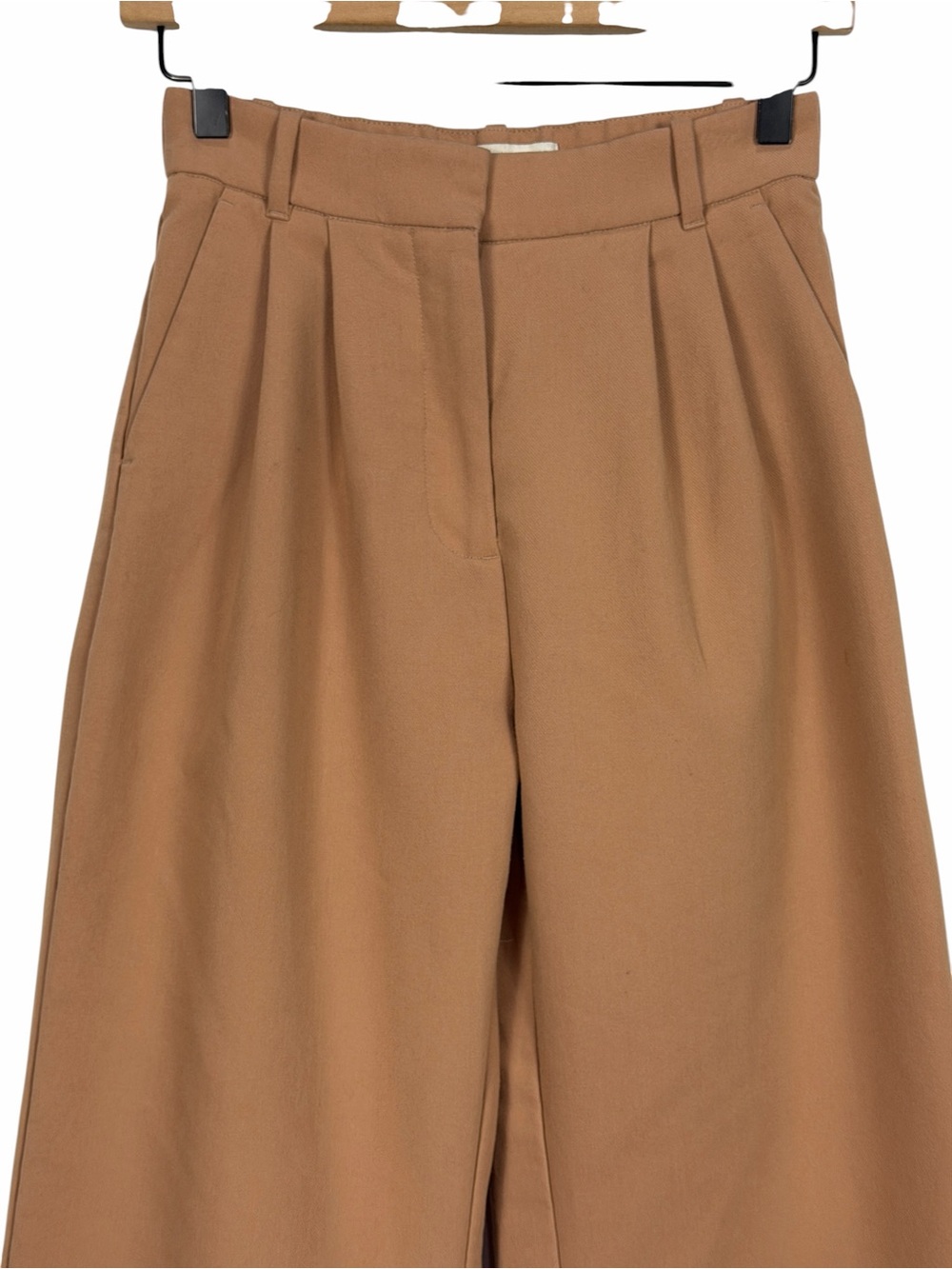 Abercrombie & Fitch Sloane Wide Leg Pants High Rise Tan Size 0XS - Picture 3 of 8